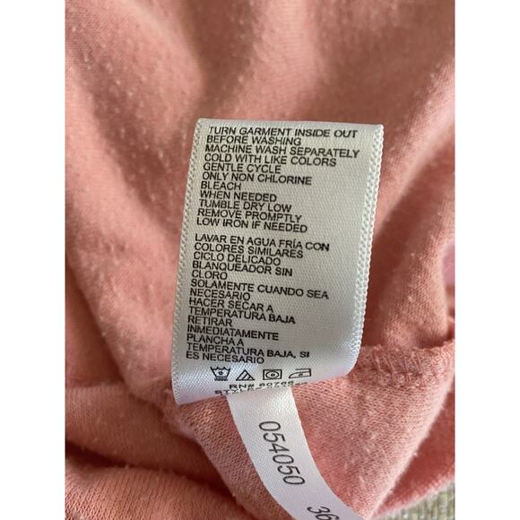 ON GOSSAMER Peach Hooded Swimsuit Coverup with Elastic Waist Cotton Blend L - Picture 9 of 10